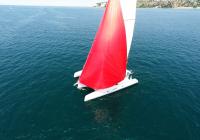 rød gennaker turquoise besætning hvid sejlbåd neel 45